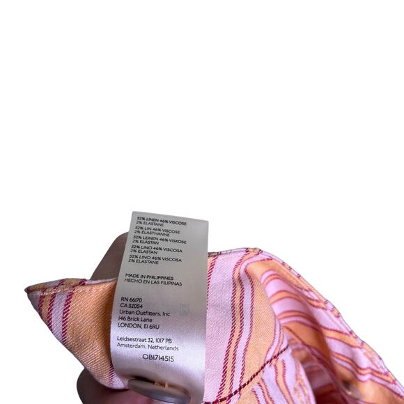 Anthropologie Maeve The Colette Stripe Pant Pink Orange - Picture 5 of 8